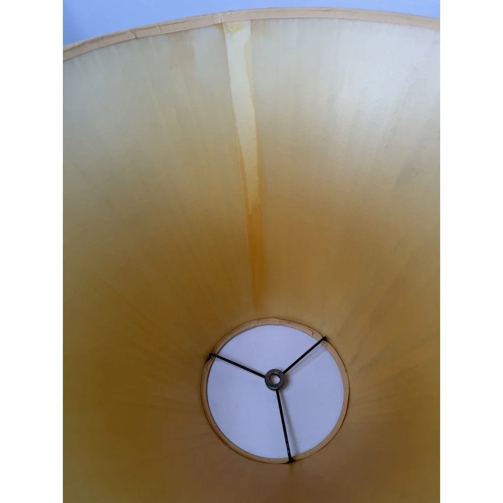 Vintage Ivory Pleated Fabric Large Lamp Shade 12x16